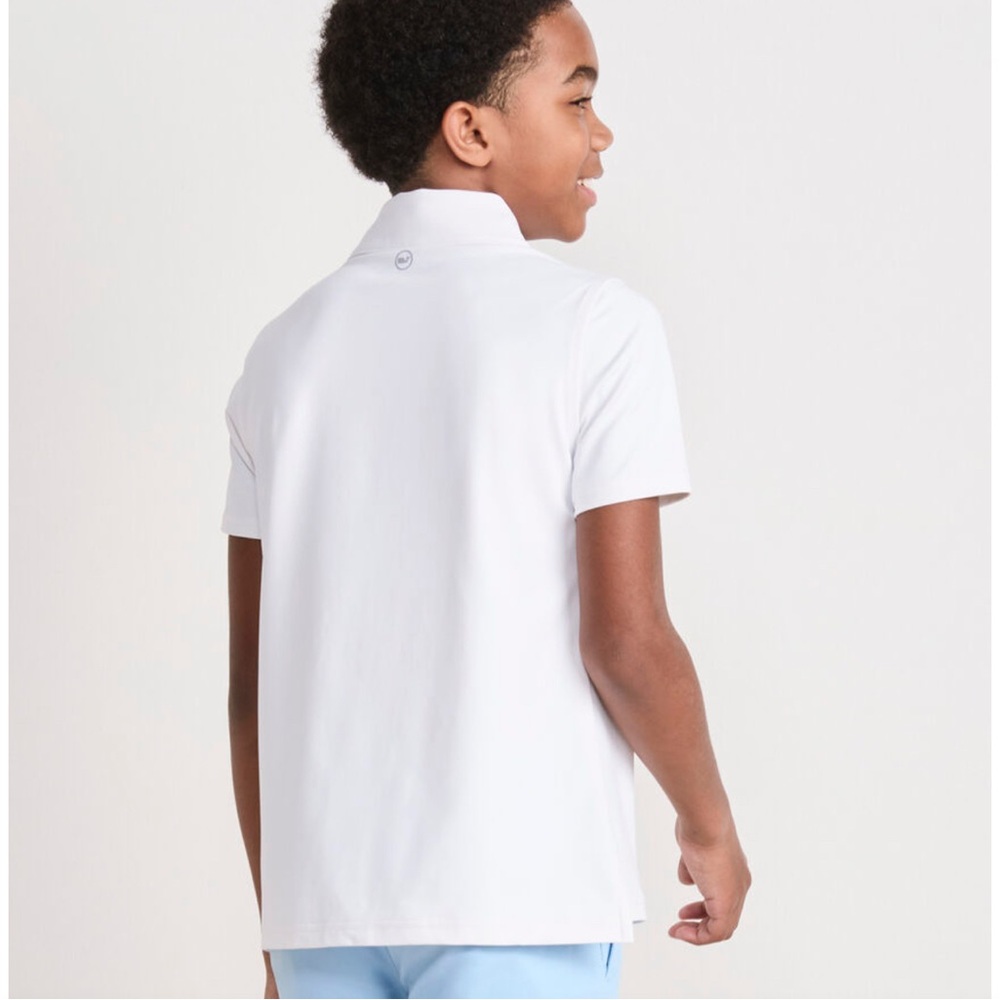 Vineyard Vines Kids/Boys Medium White Polo Shirt - Picture 2 of 5